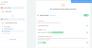 Zapier email preview