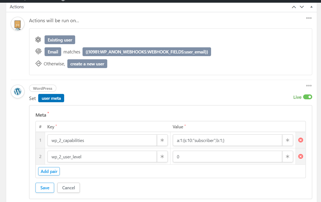 Add user with Automator for multisite
