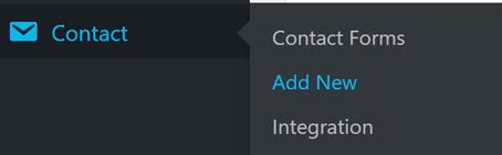 Contact Form 7 Add New