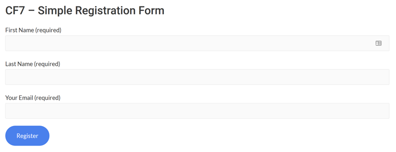 Contact Form 7 Completed