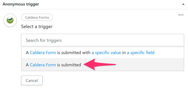 Automator trigger for when a Caldera form is submitted