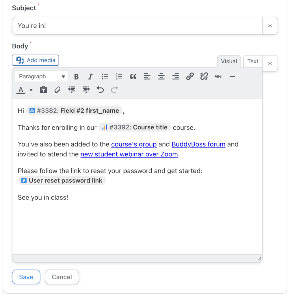 email-integration-sample-greeting-message