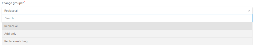 Changing a user's group