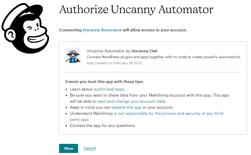 Connecting Mailchimp to WordPress