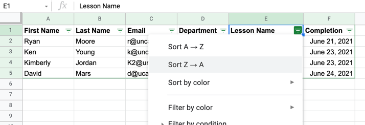 Add LearnDash report filters