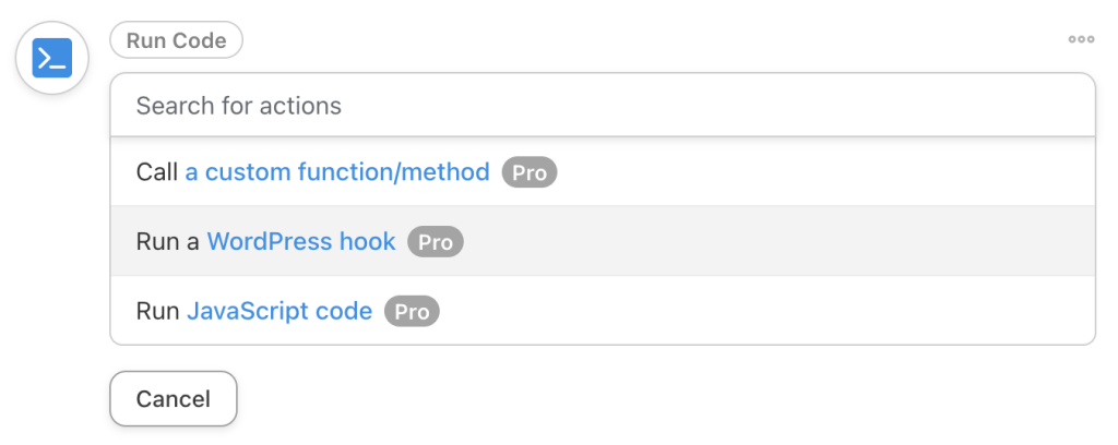 Run a WordPress hook