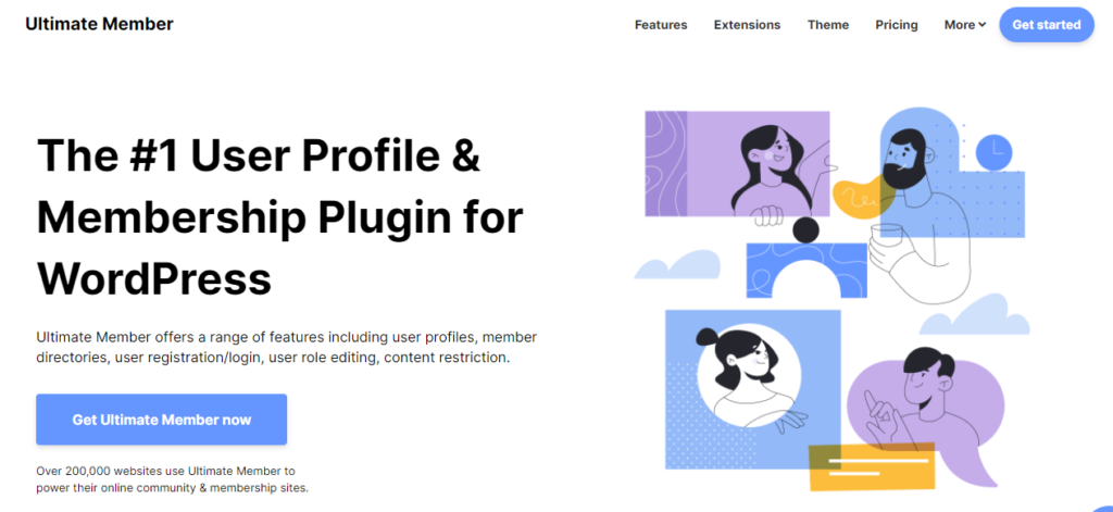Ultimate Member homepage