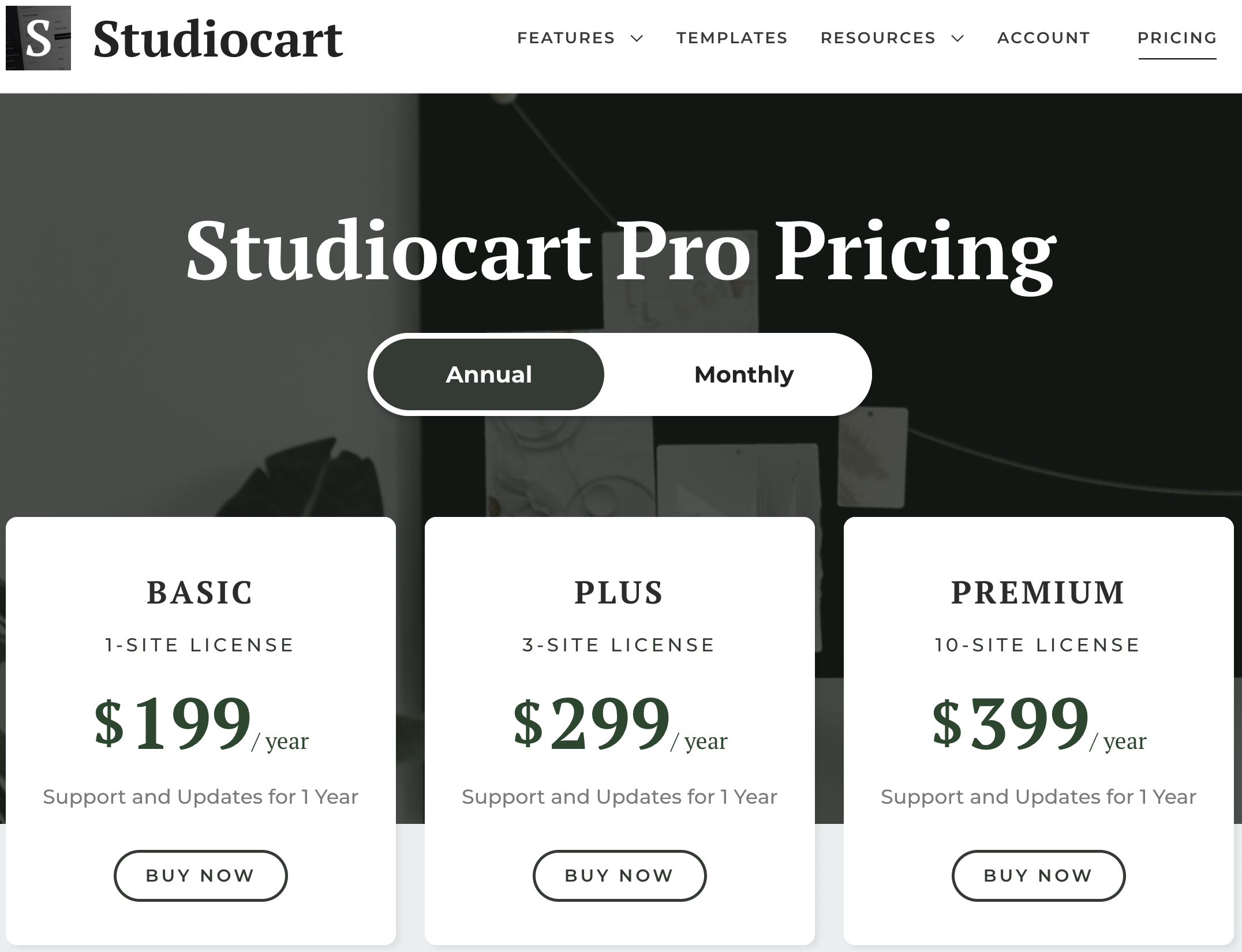 Studiocart Pricing Plan