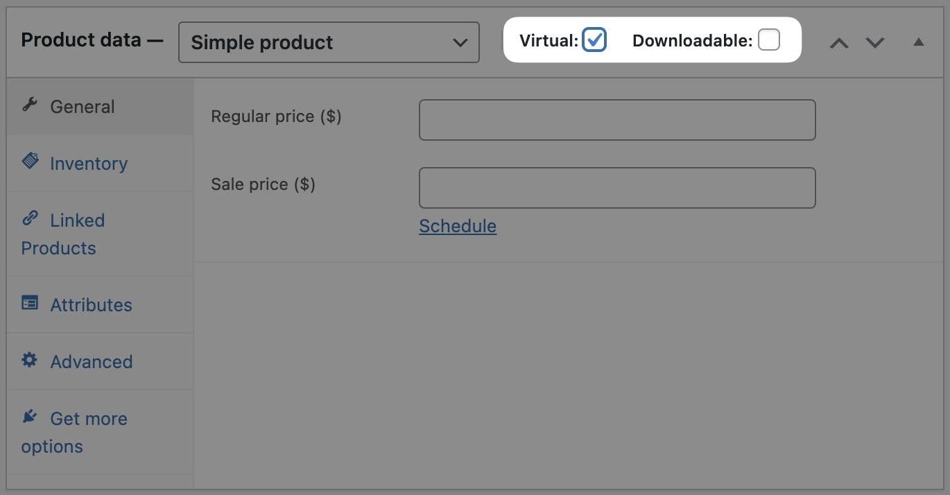 WooCommerce Virtual Product