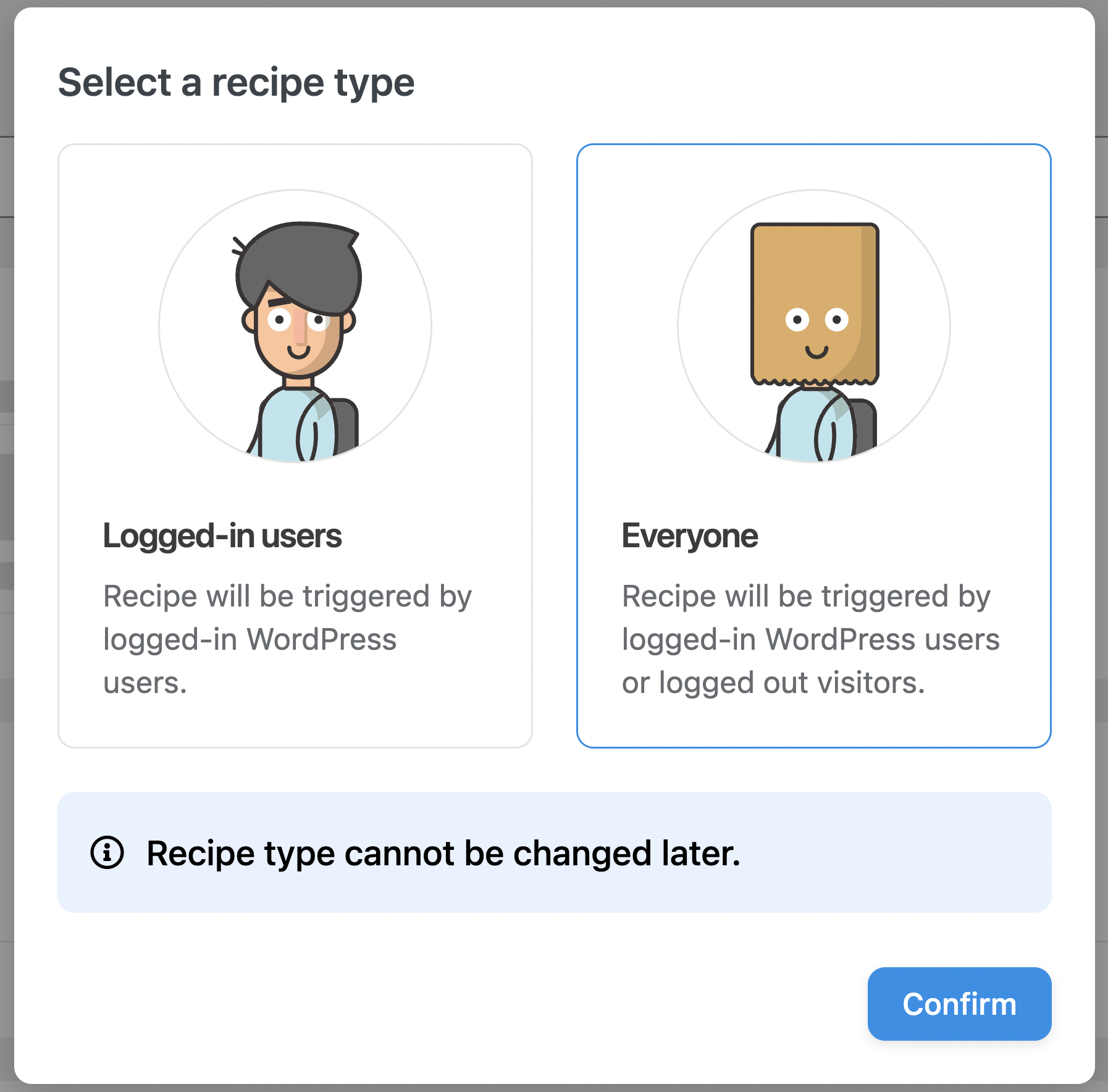 Automator Recipe Type Selector