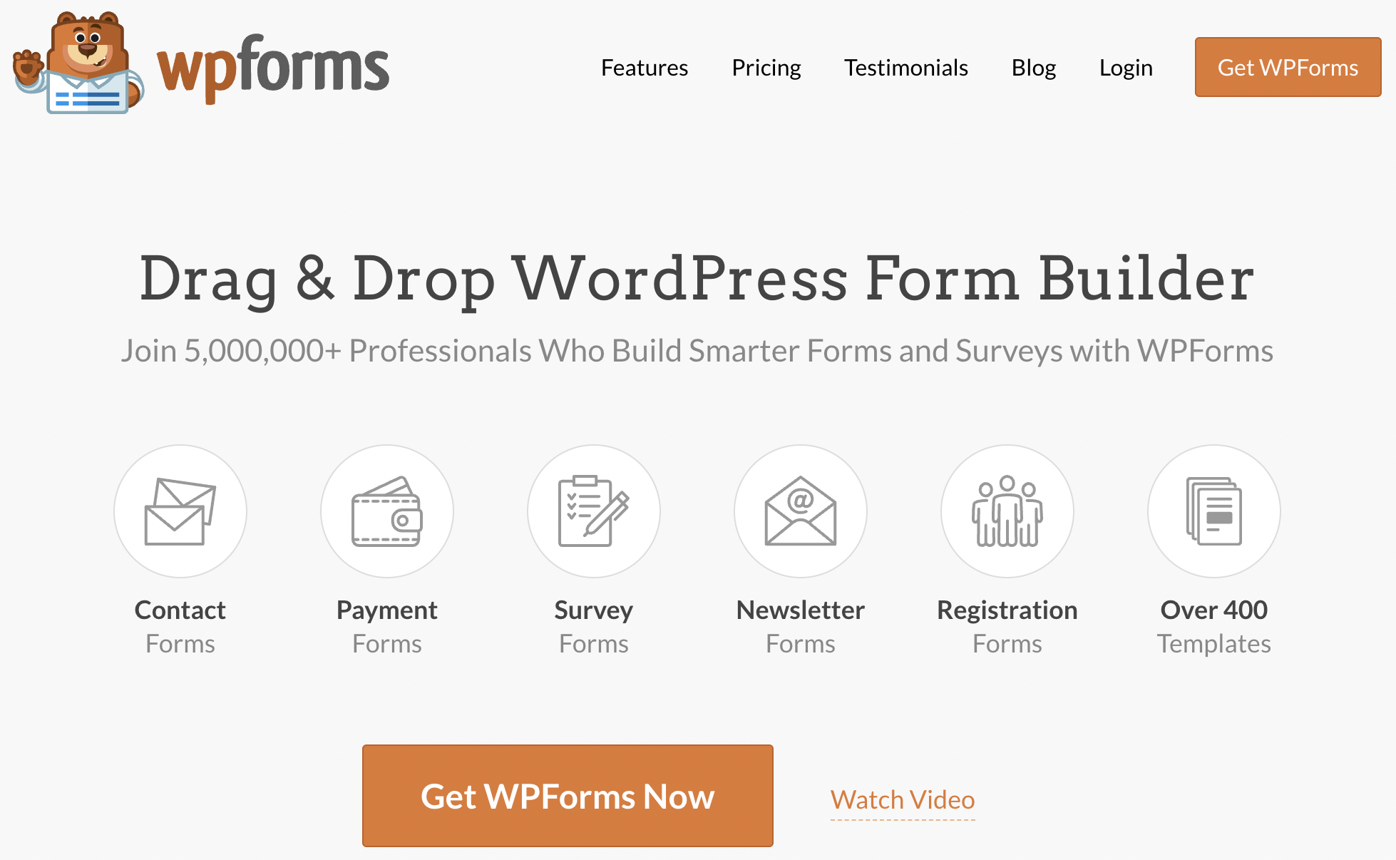 WPForms Home Screen