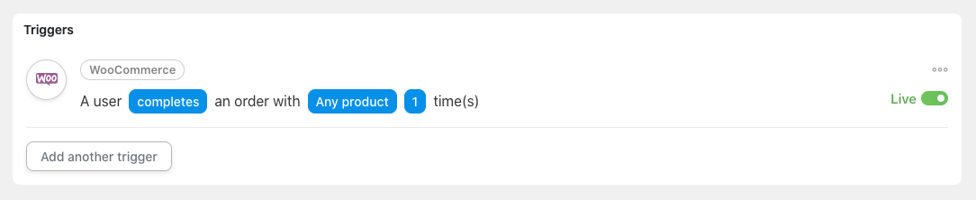 WooCommerce Trigger Live