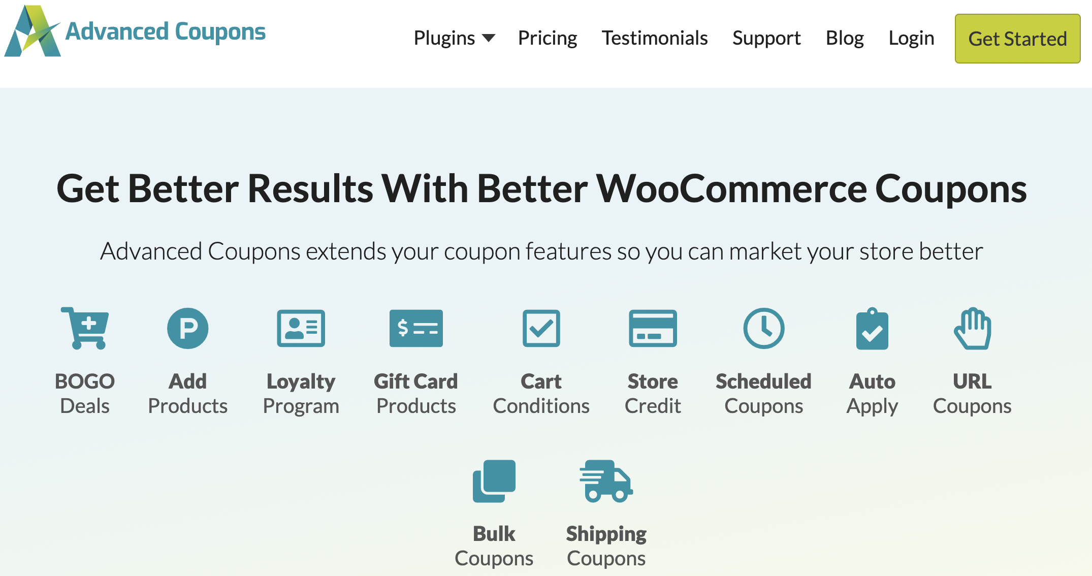 Advanced Coupons Homepage