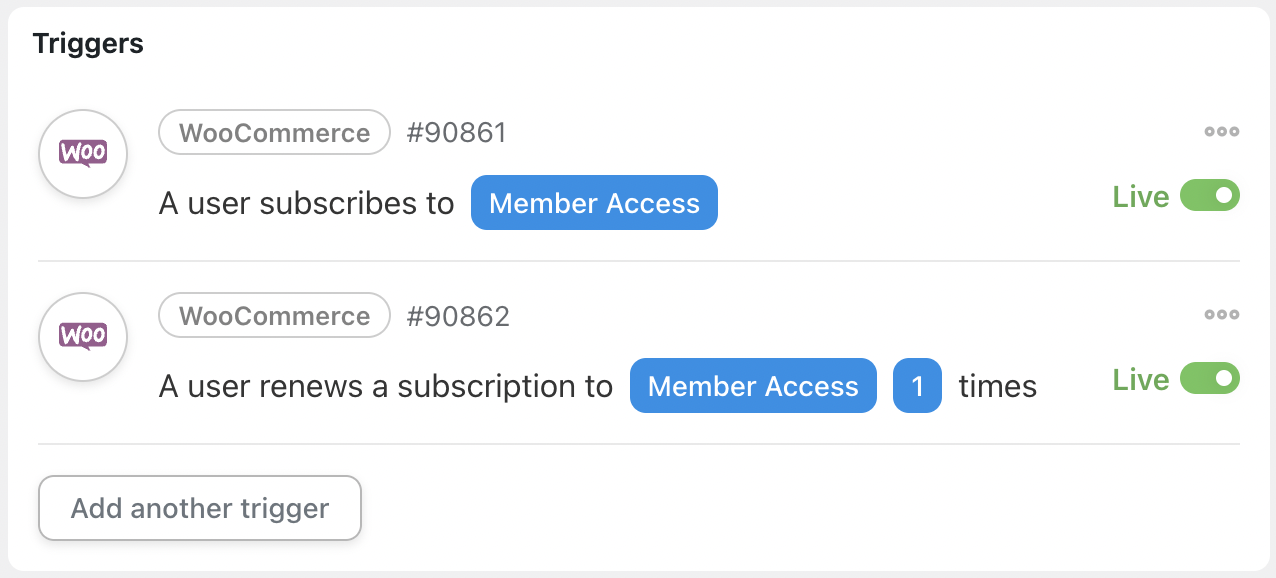 Automator Triggers WooCommerce Multiple Triggers