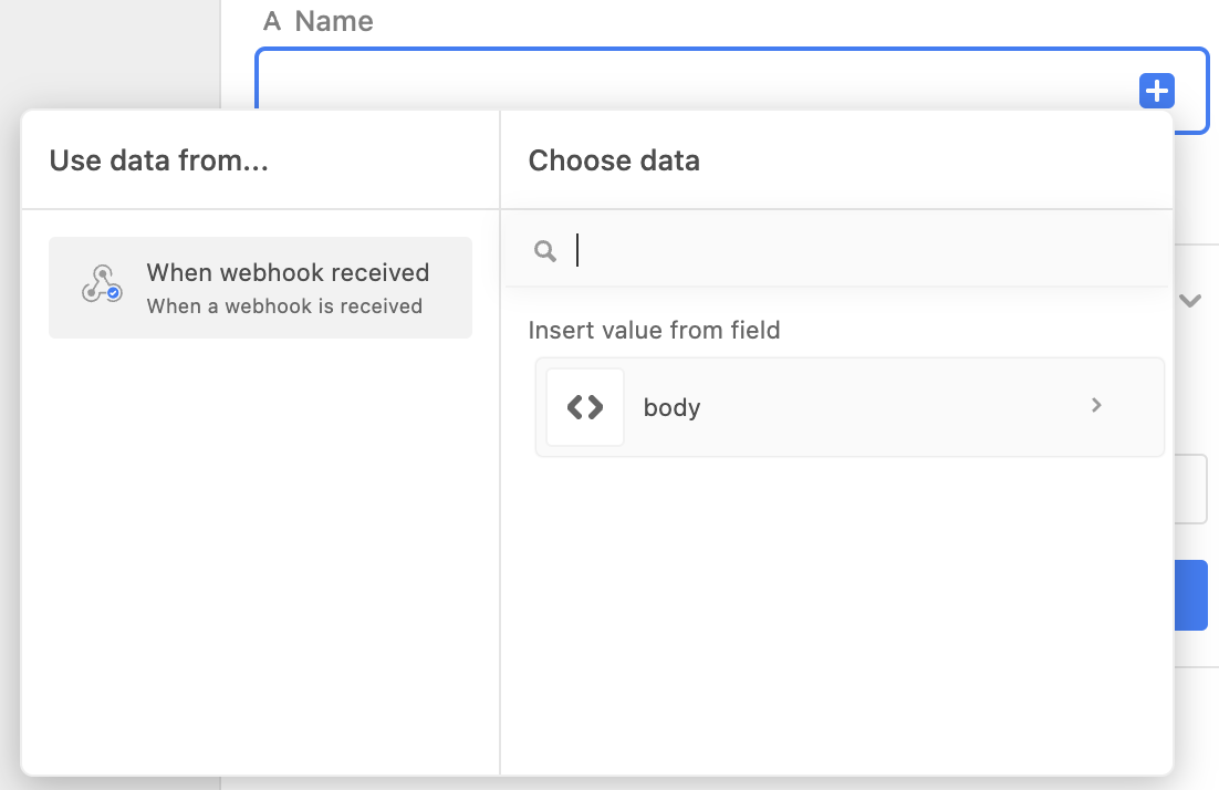 Airtable Field Data Selector