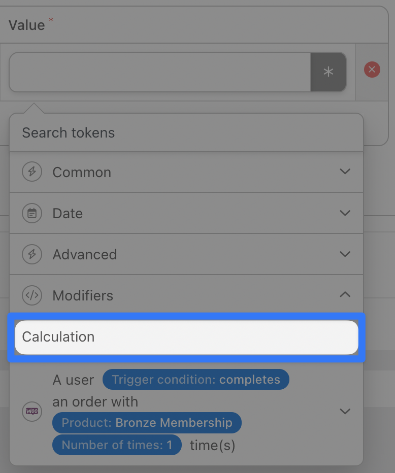 Automator Token Calculation