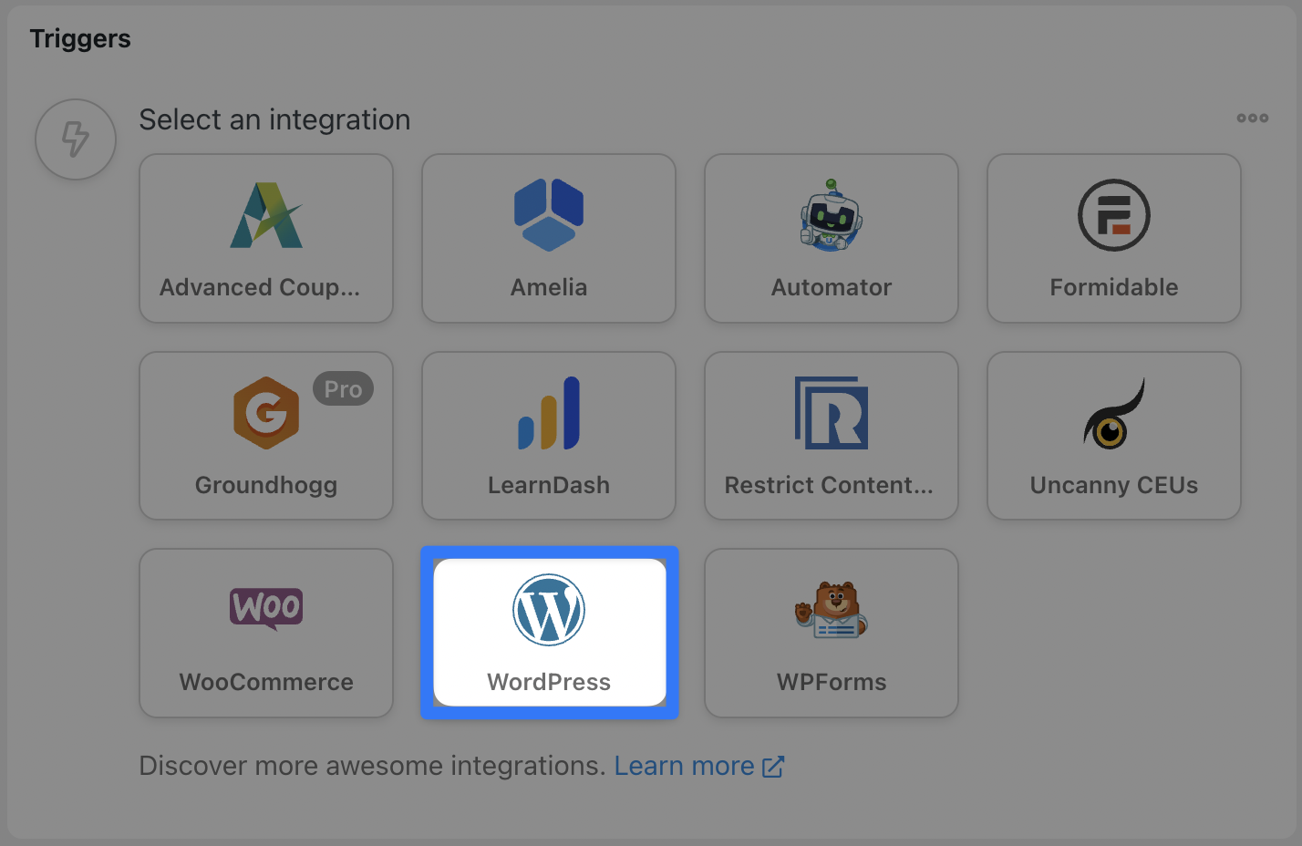 Automator Trigger Integrations WordPress