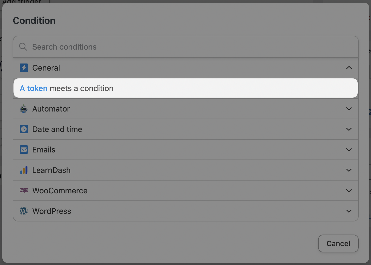 Automator Actions Filter Condition A token meets a condition