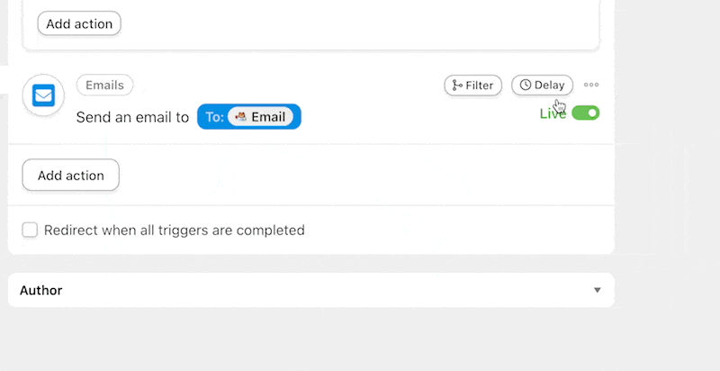 Automator Actions Emails Filter