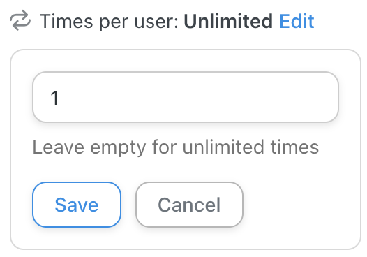 Automator Recipe Box Times per user Editor
