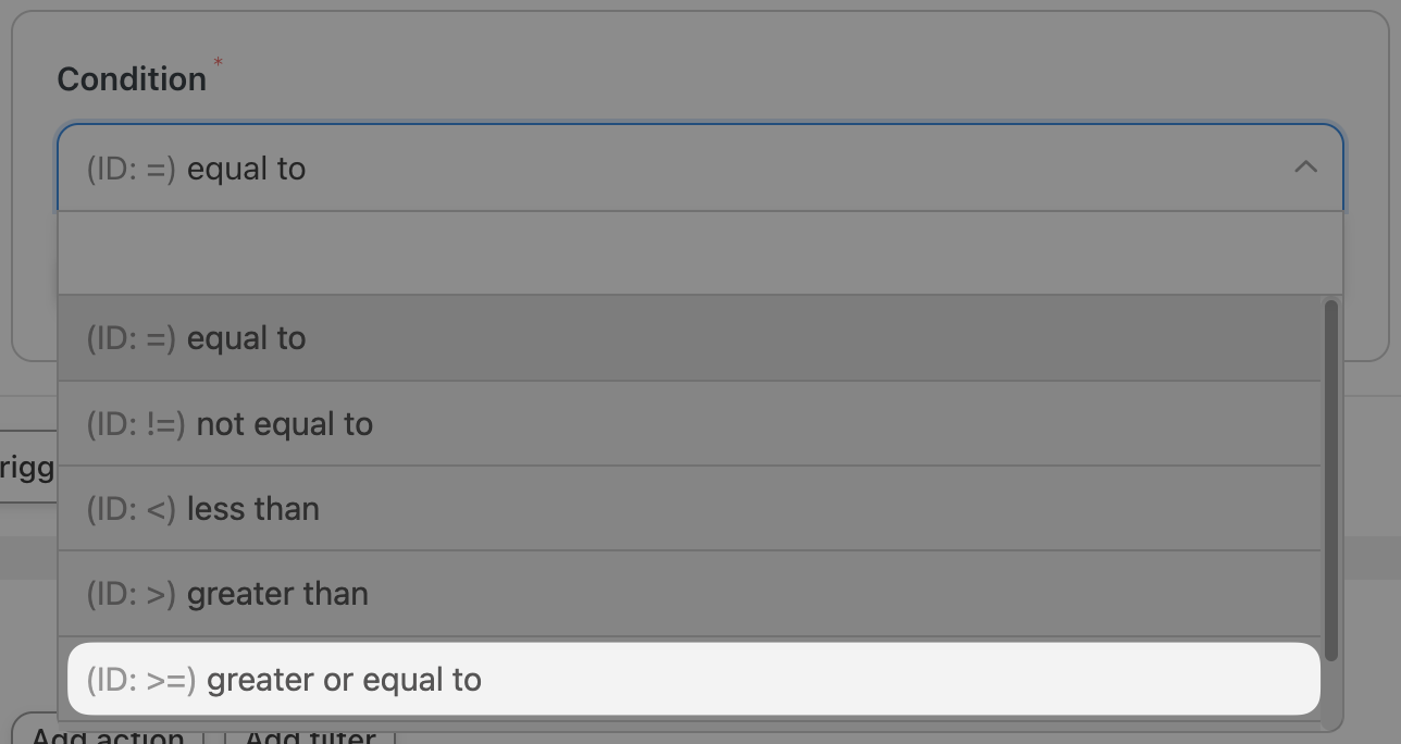 Automator GiveWP Trigger A user makes a donation via form greater than... Condition