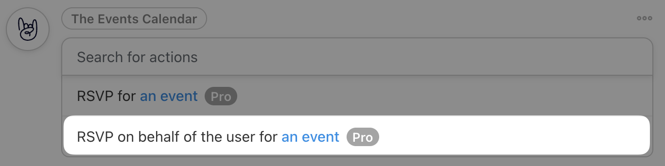 Automator The Events Calendar Action RSVP on behalf of the user for an event