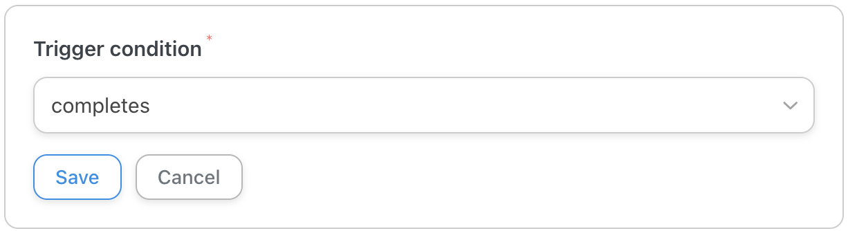 Automator WooCommerce Trigger A guest pays for, lands on a thank you page for... Trigger condition completes