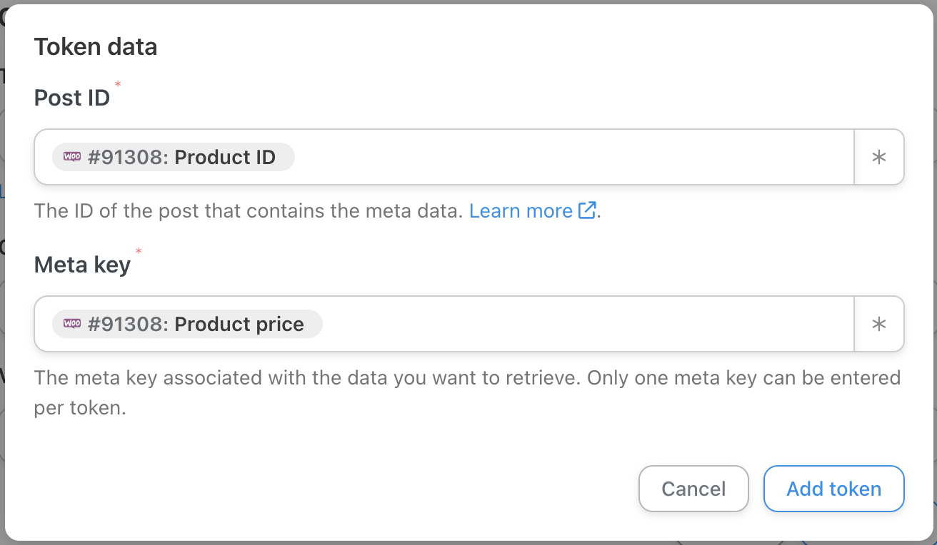 Automator WooCommerce Action Filter Token data