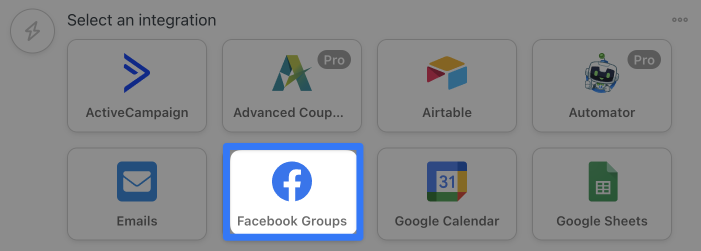 Automator Facebook Integration