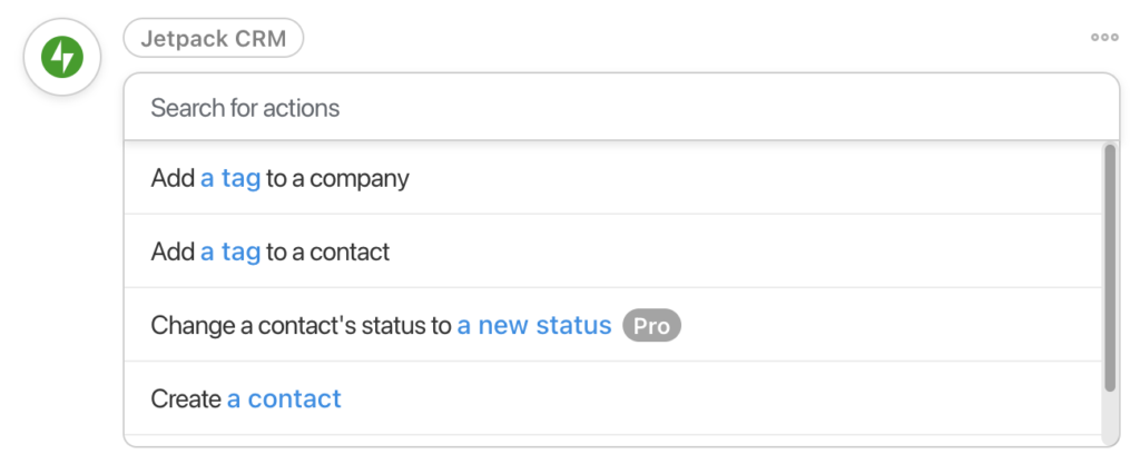 Jetpack CRM Actions