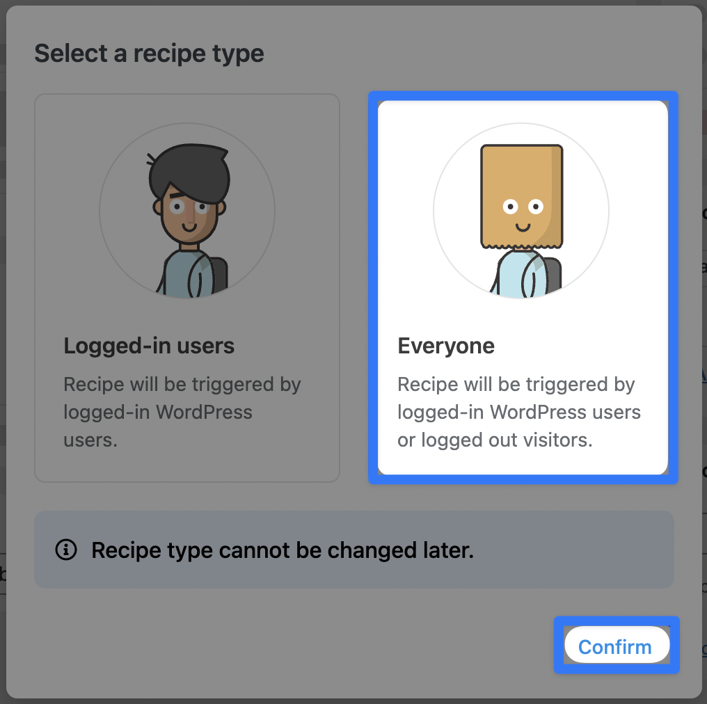 How to Automate Your Customer Onboarding Process 1 — Recipe type selector Everyone