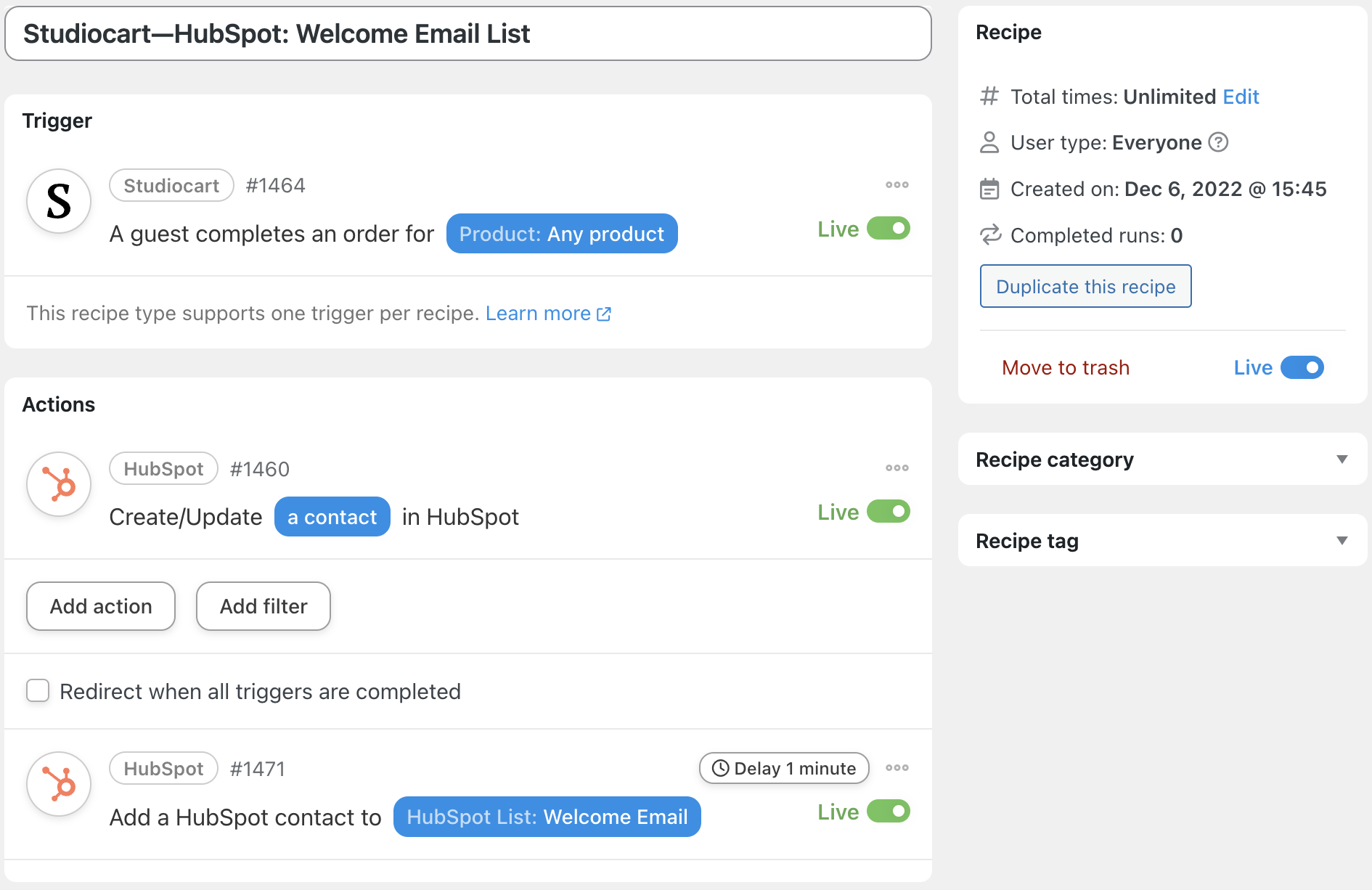 How to Automate Your Customer Onboarding Process 15 — Studiocart—HubSpot Recipe Live