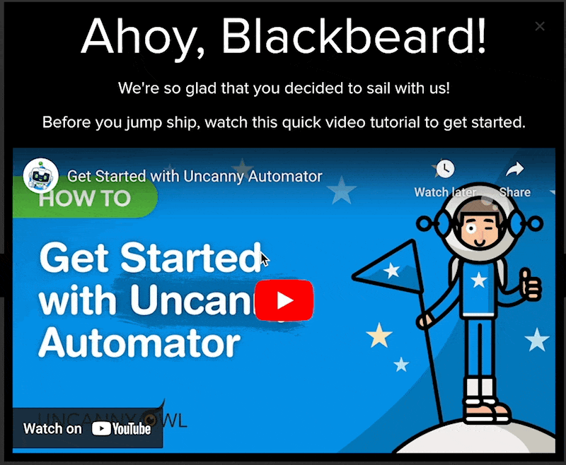 How to Automate Your Customer Onboarding Process 24 — Elementor Greeting Popup with Video Tutorial Embed