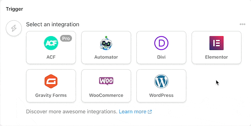 WordPress Trigger A user logs in to the site