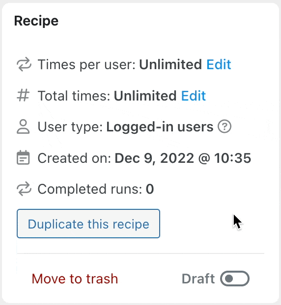 Automator Recipe Run Times per User