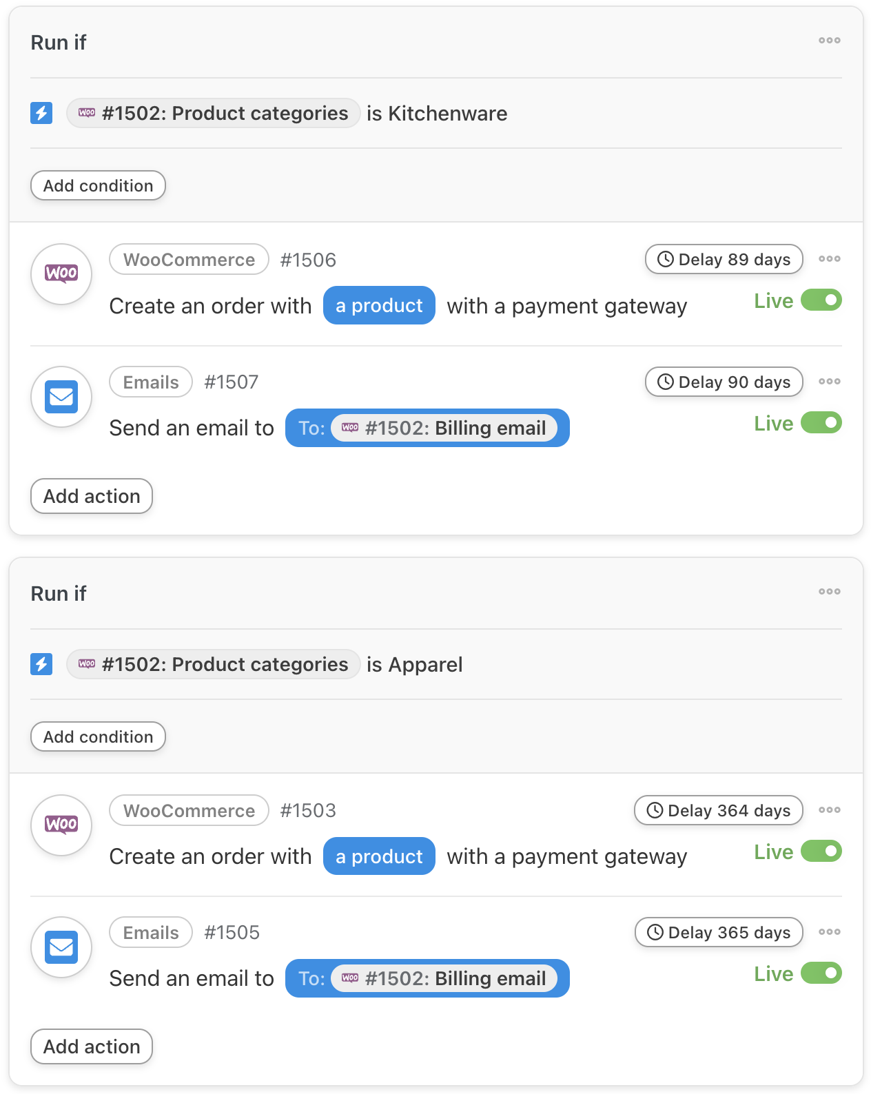 Automator WooCommerce Action Create an order with a payment gateway