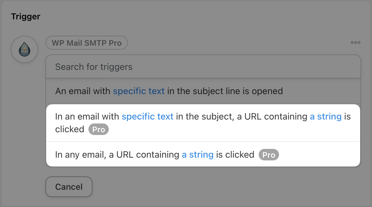 Automator WP Mail SMTP Pro Integration Pro Triggers