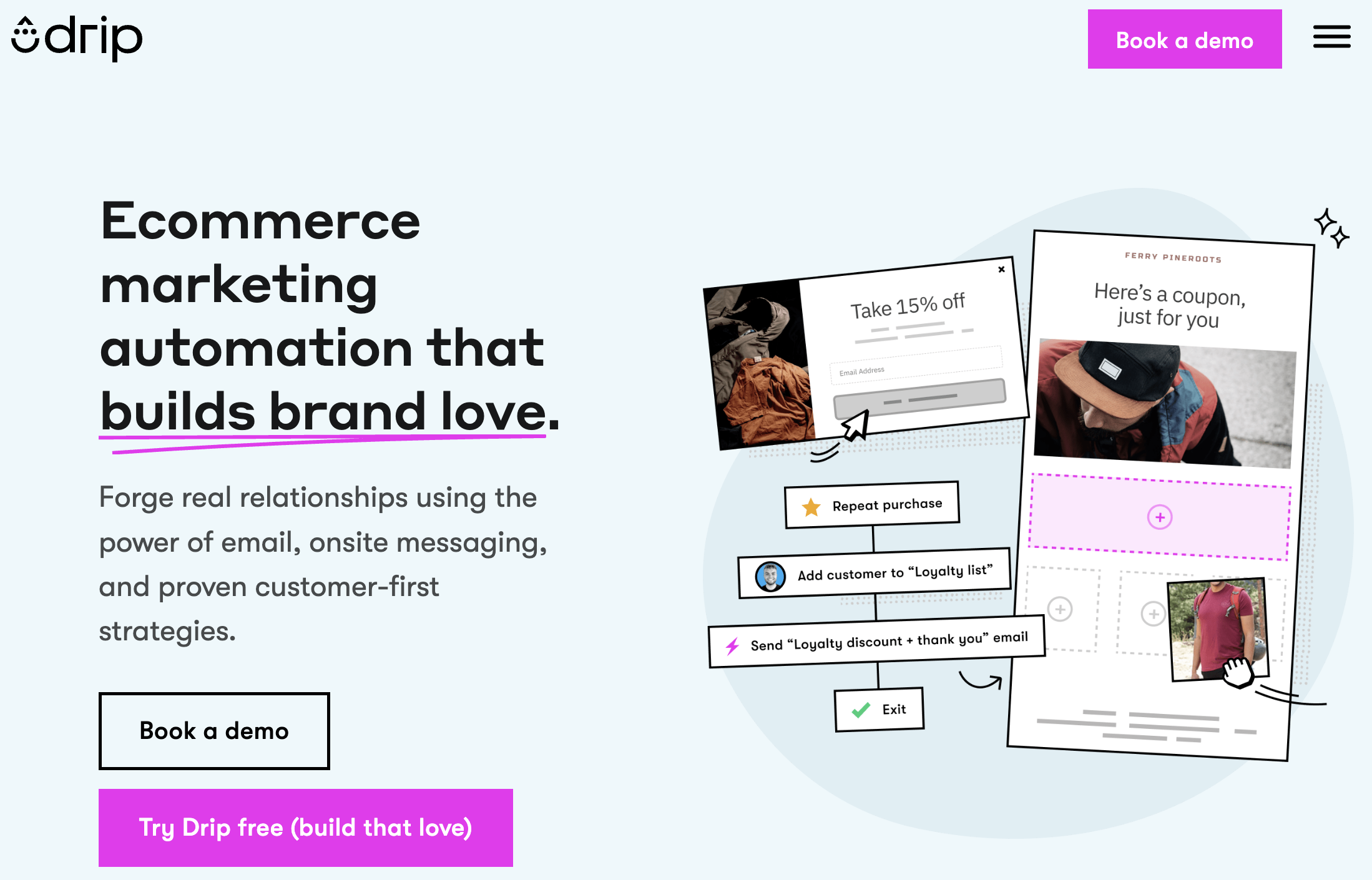 The Best WordPress CRM Platforms for Any Business — Drip Homepage