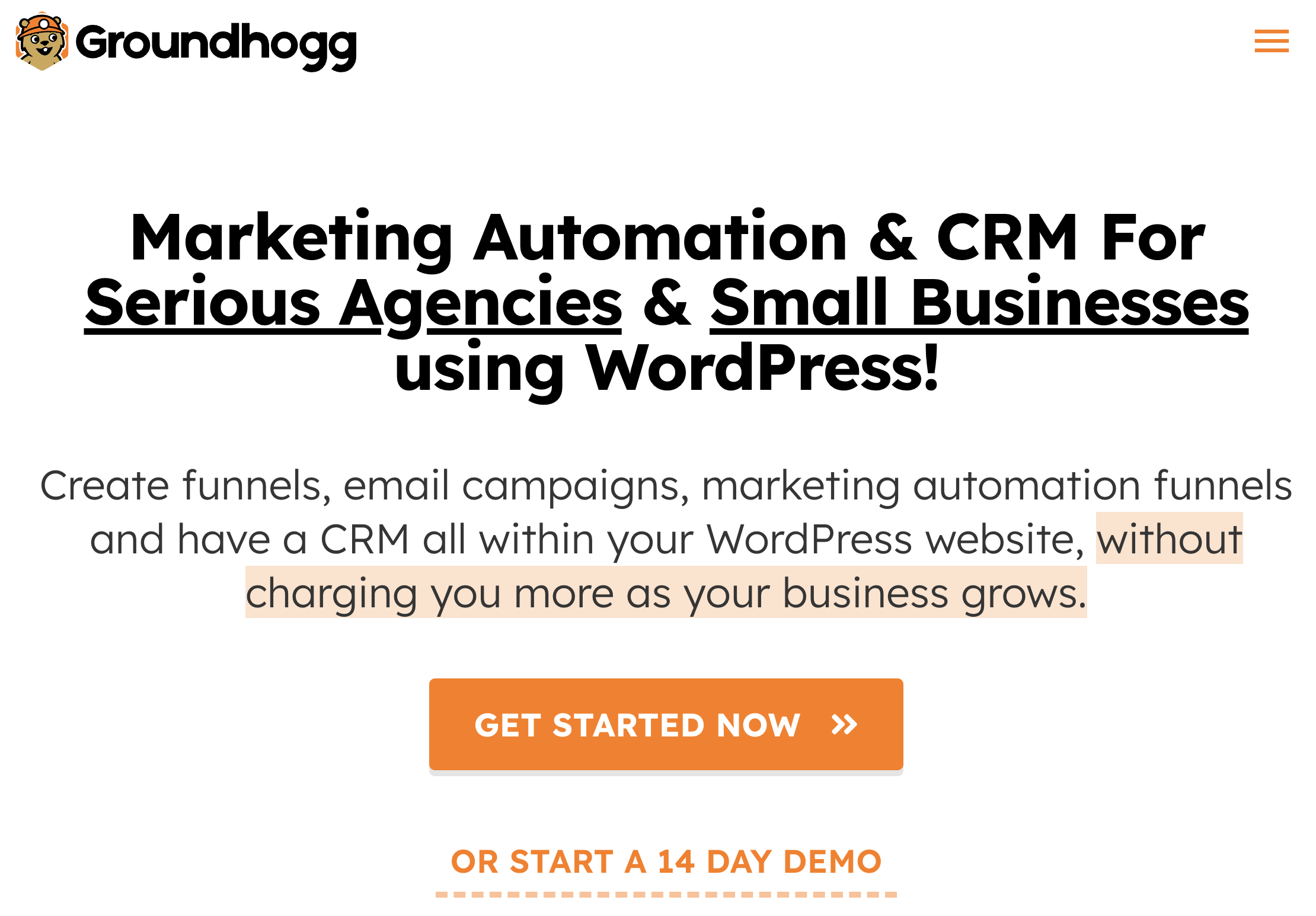 The Best WordPress CRM Platforms for Any Business — Groundhogg Homepage