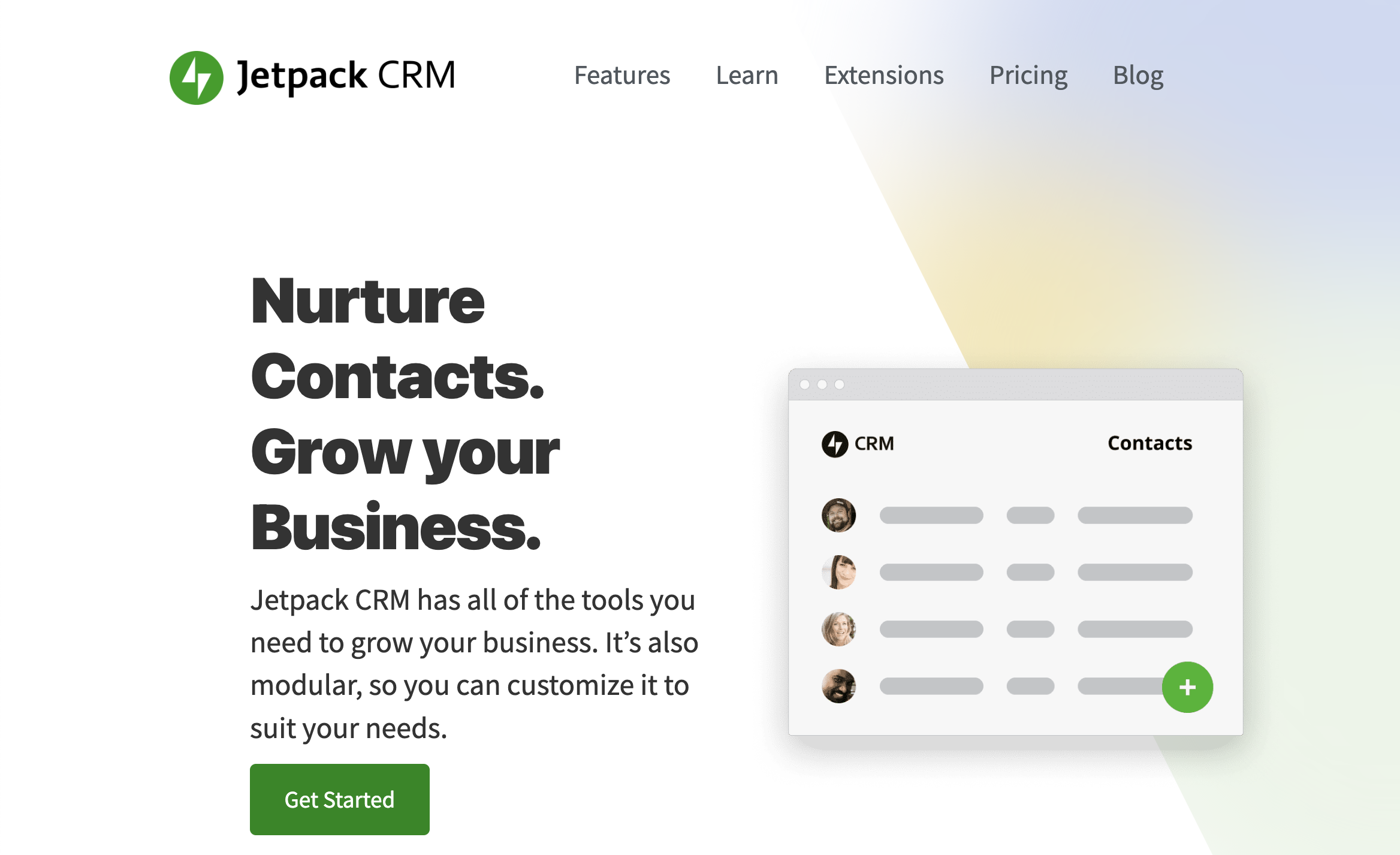 Jetpack CRM Homepage