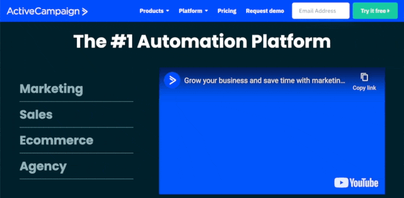 ActiveCampaign Homepage