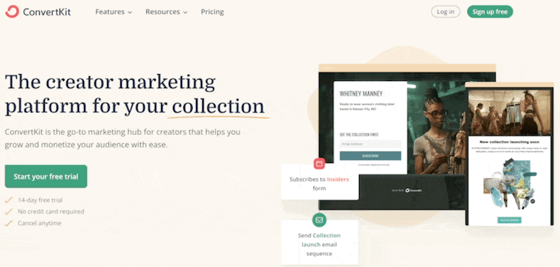 The Best WordPress CRM Plugins for Any Business — ConvertKit Homepage
