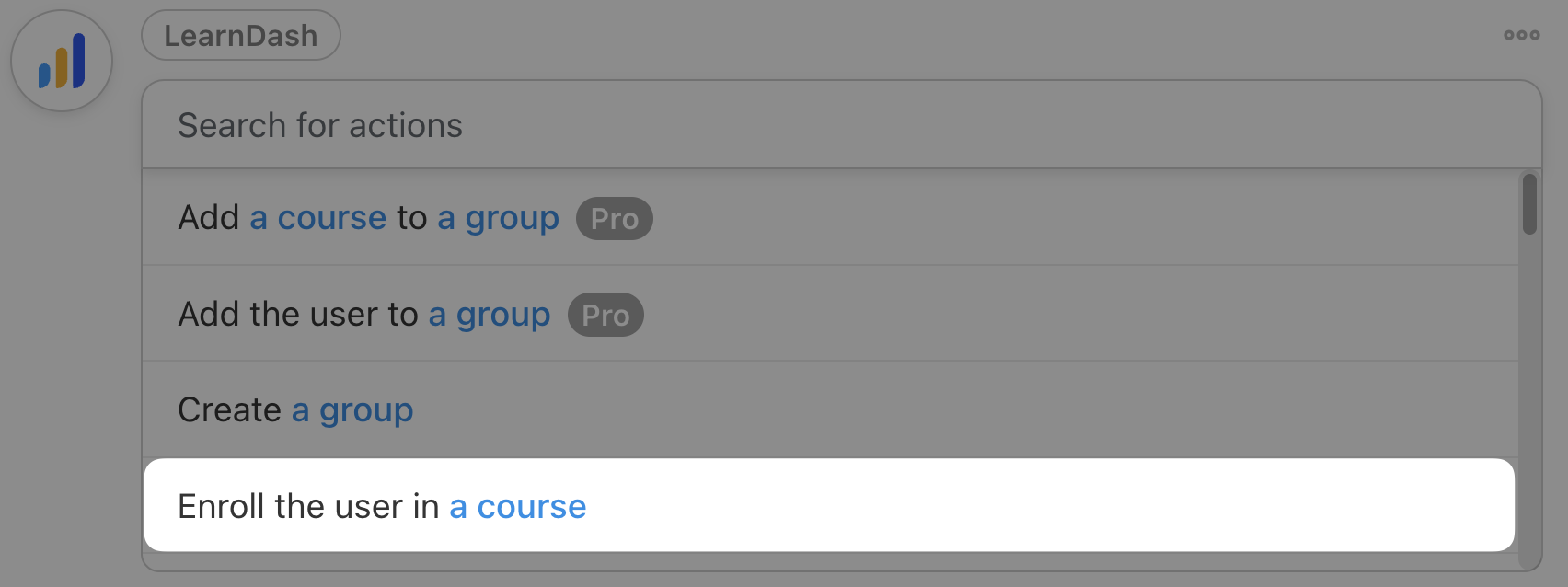 Uncanny Automator LearnDash Actions Enroll the user in a course