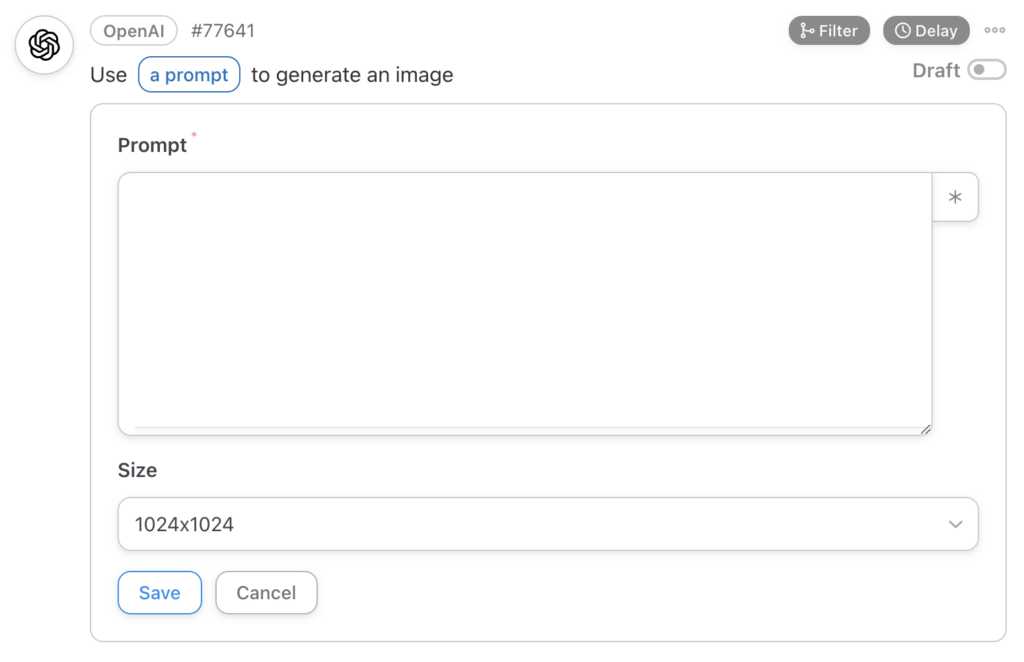 Use a prompt to generate an image