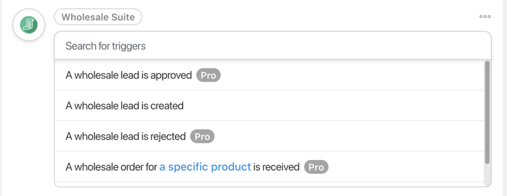 Wholesale Suite Integration