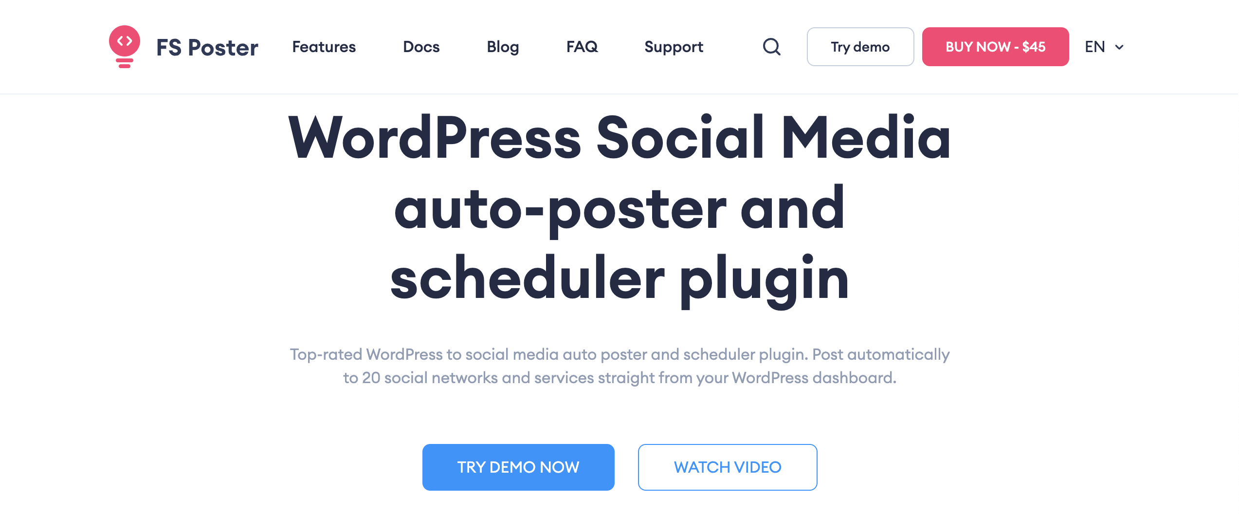 The Best Social Media Plugins for WordPress FS Poster Homepage