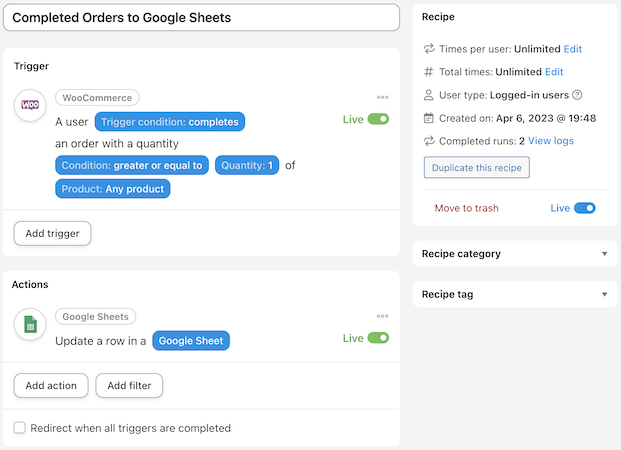 automator-wordpress-automation-woocommerce-google-sheets