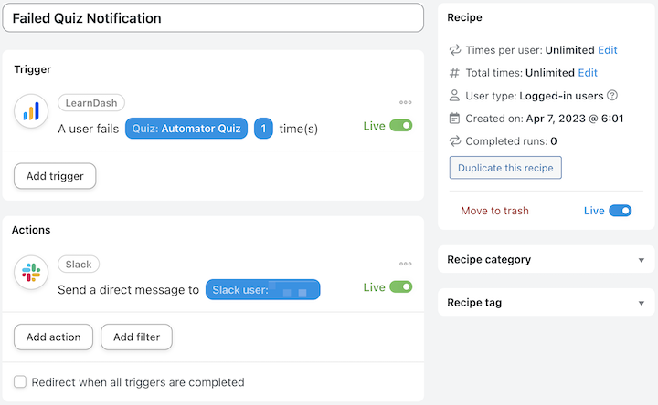 wordpress-automation-learndash-slack
