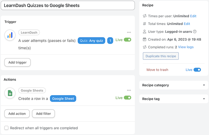 wordpress-automation-learndash-google-sheets