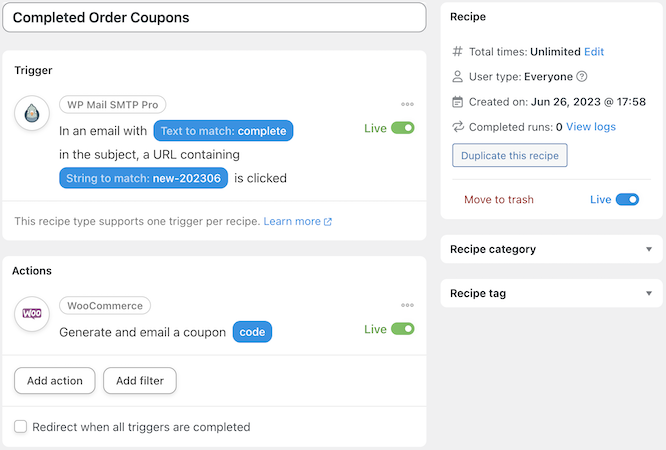 automator-wordpress-email-tracking-click-recipe-live